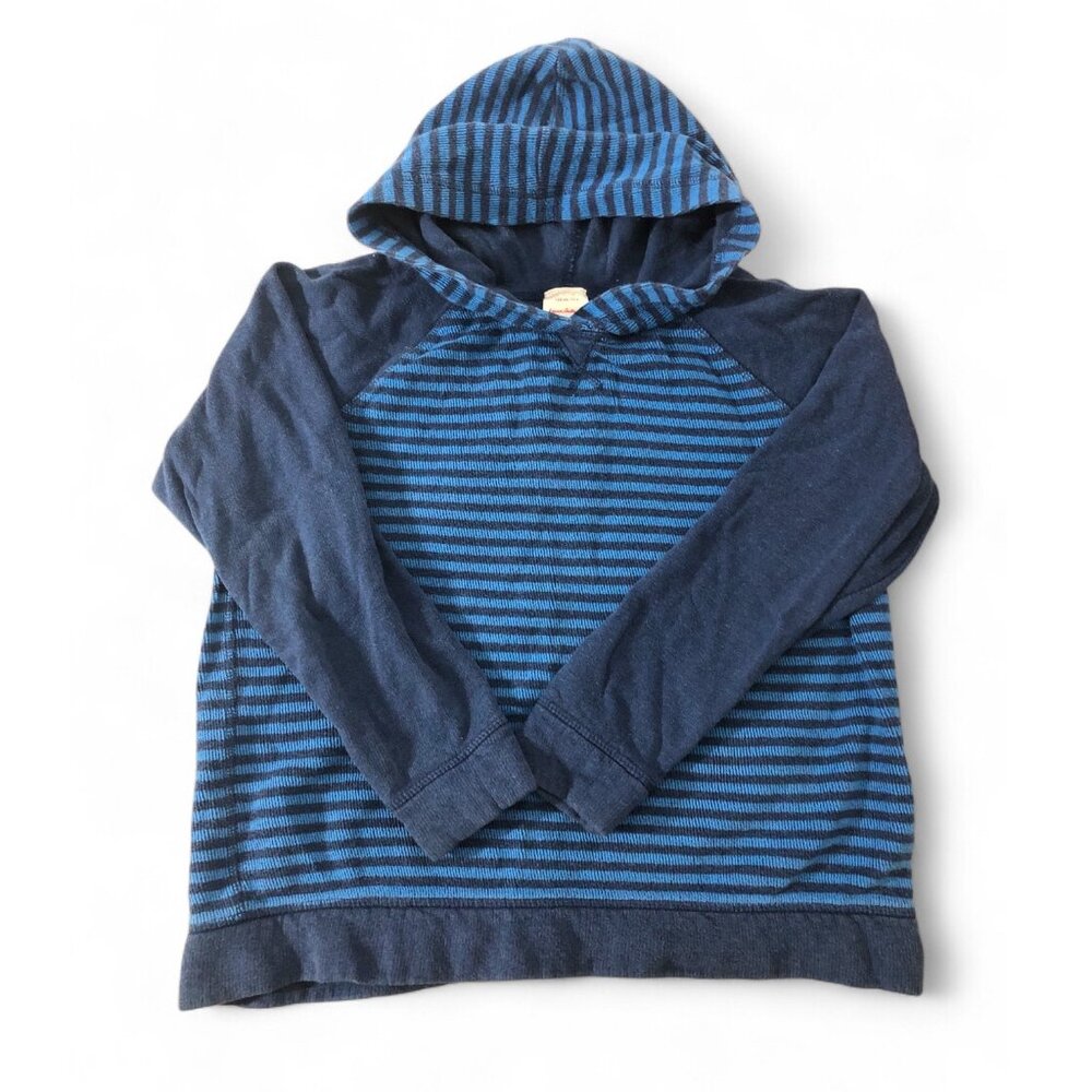 Hanna Andersson Striped Pullover Hoodie Sweatshirt Top - Boys 8